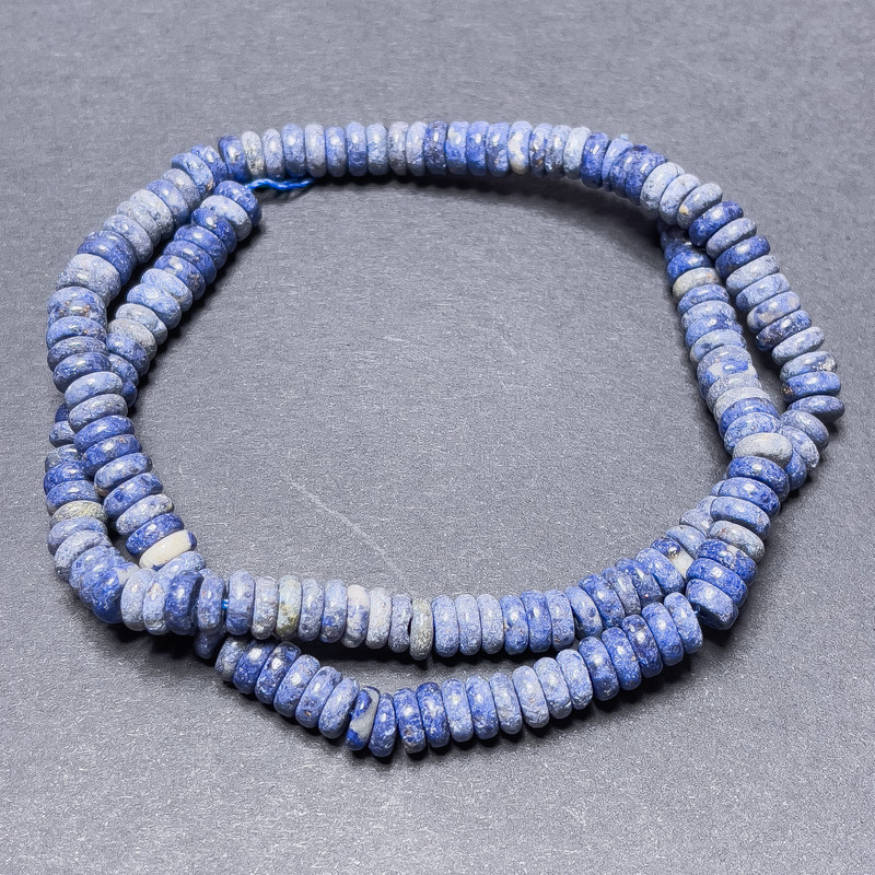 Sodalite Beads on Thread Rondelle, Diameter 6x2 mm+-, Length 39 cm+
