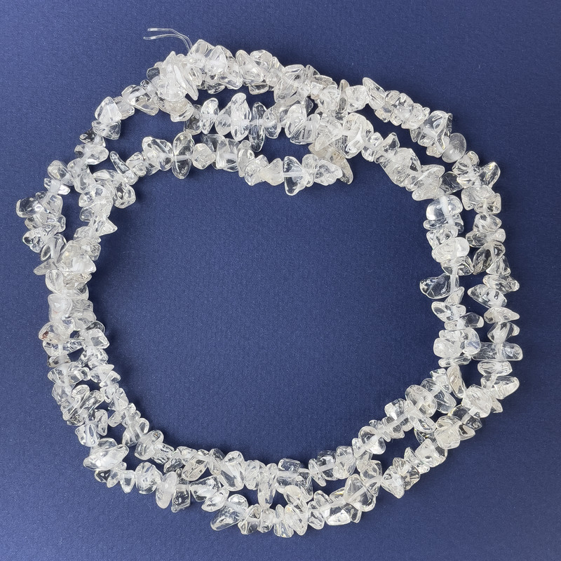 Rock Crystal Nugget Beads 7-15x3-6mm +/- on a thread, length 78 cm+