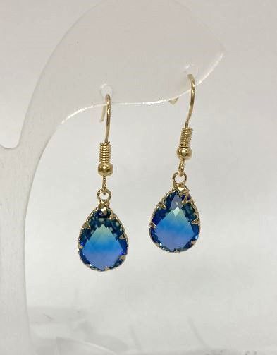 Drop Earrings Multicolor, diameter 10 mm, length 34 mm