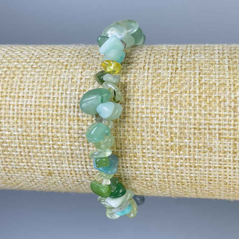 Bracelet 'Assorted Chips', diameter 8-10×2-4 mm, length 18 cm, stretch