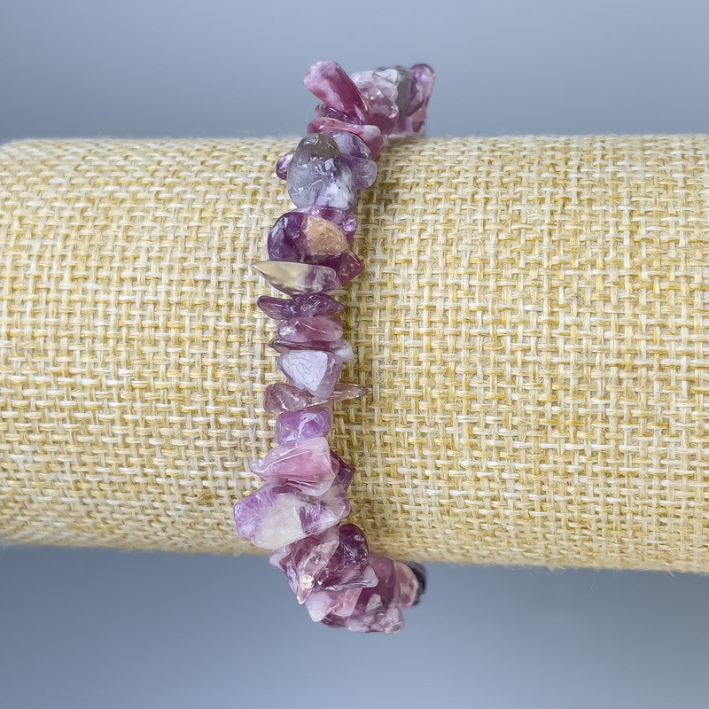 Браслет Турмалін крихта, діаметр 10х2мм+-, довжина 18см+- стрейч