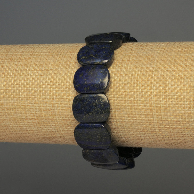 Lapis Lazuli Link Bracelet, 18x13 mm links, Stretch, 18 cm