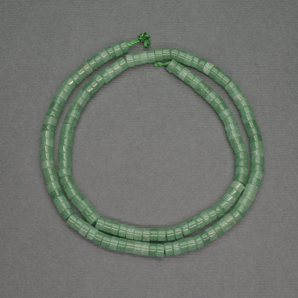 Beads of natural nephrite rondelle, diameter 4x2 mm, length 38 cm