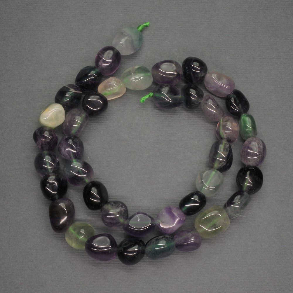 Natural fluorite rondelle beads, diameter 9 mm +/-, length 39 cm+