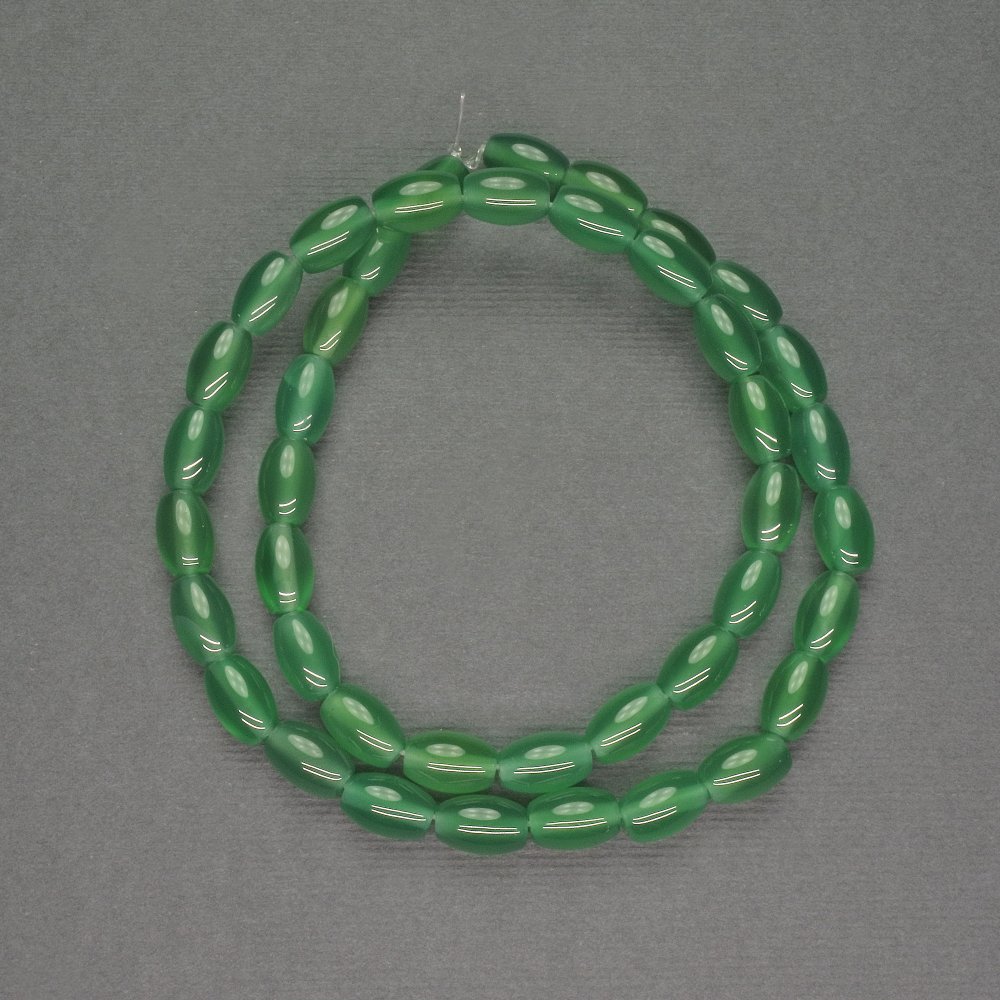 Natural Chrysoprase barrel beads, diameter 6x9 mm, 38 cm long