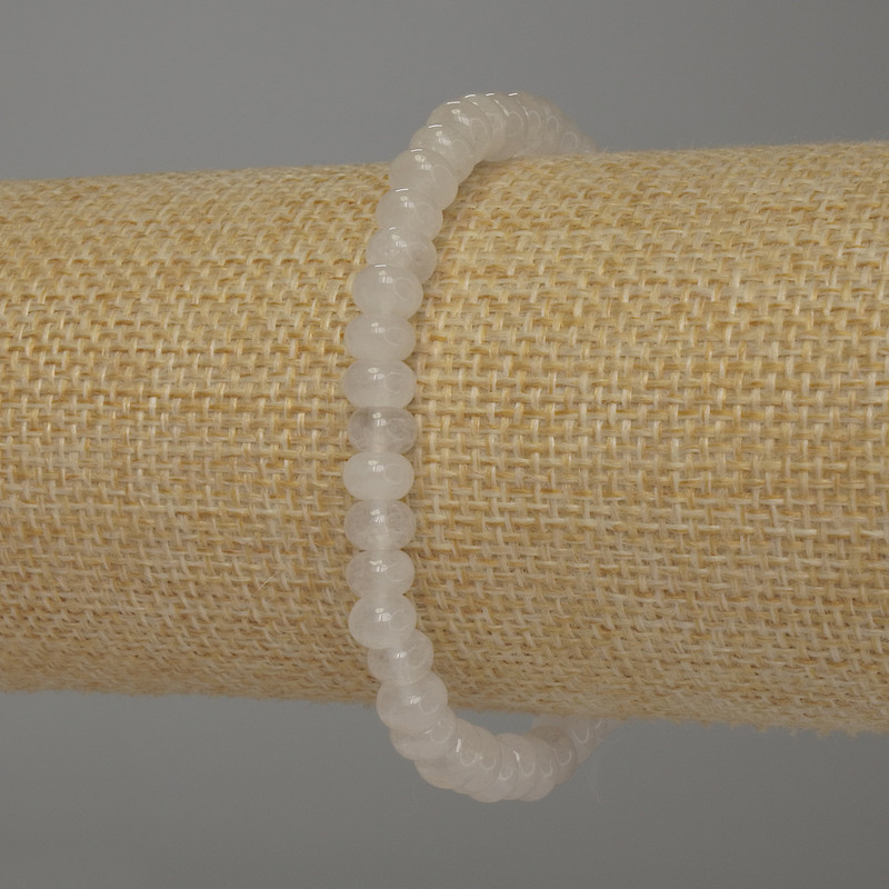 Браслет Гірський кришталь рондель, діаметр 6х4мм+-, довжина 18см стрейч