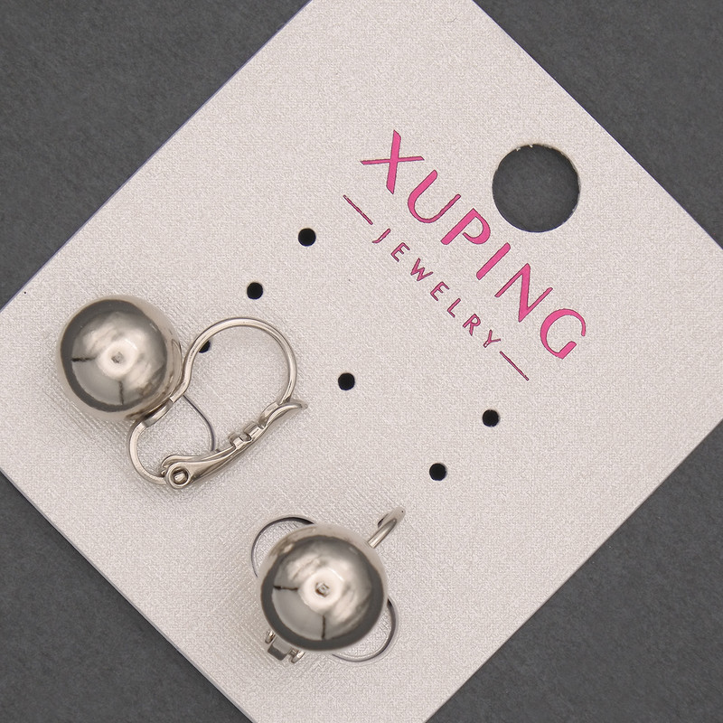 Xuping Rhodium Earrings 10×15mm