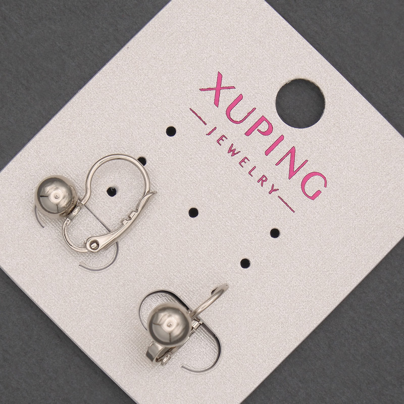 Xuping Rhodium 6x15mm Earrings