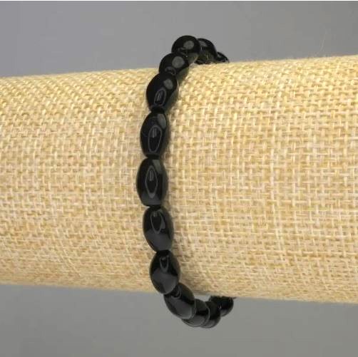 Agate Grain Bracelet, 12×8 mm beads, 18 cm stretch