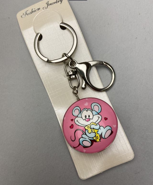 Keychain, diameter 3.5 cm, length 9.5 cm