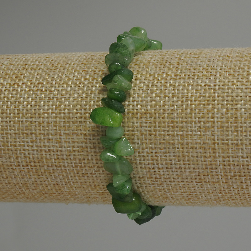 Toned Quartz Chip Bracelet, diameter 7-10x3-5 mm, length 18 cm, stretch