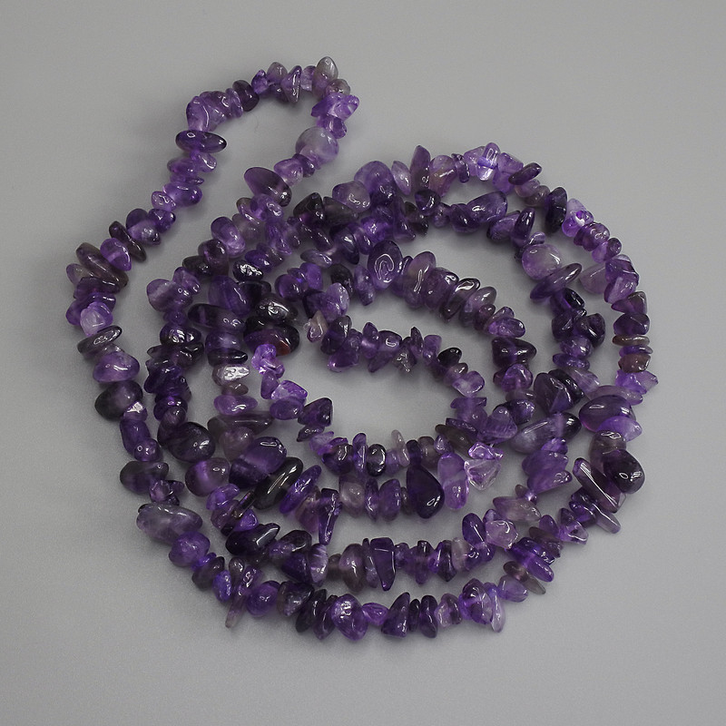 Amethyst Chip Beads 6x10mm on Thread, Length 80 cm