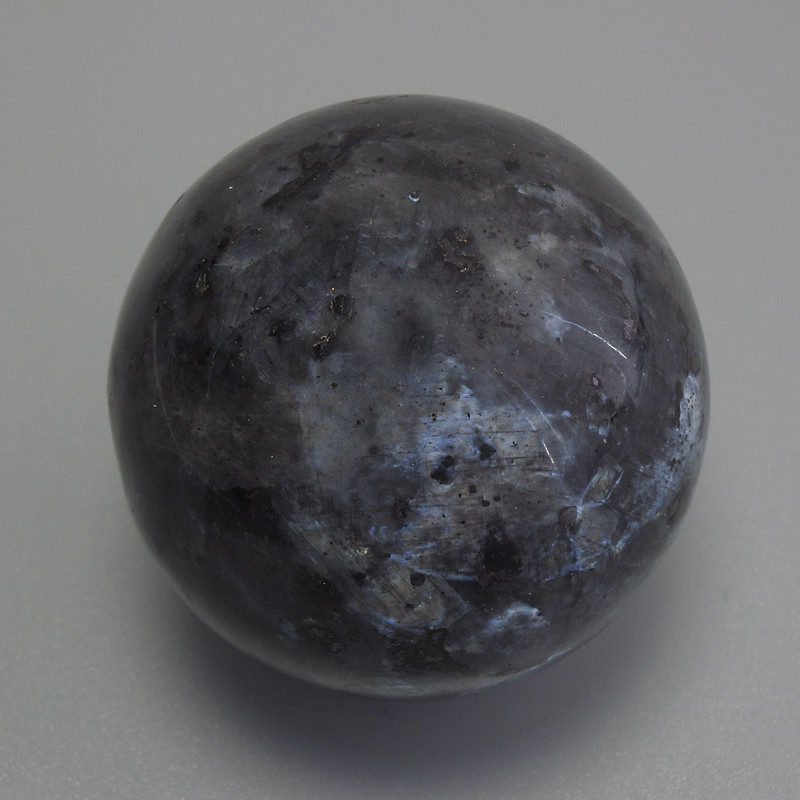 Larvikite sphere from natural stone, diameter 30mm+