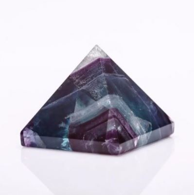 Pyramid souvenir natural stone Fluorite, height 35 mm ±, width 40x40 mm (±)