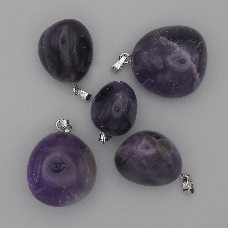 Amethyst Pendant 19-26×16-20mm+-, length 25-35mm+- (assorted sizes)