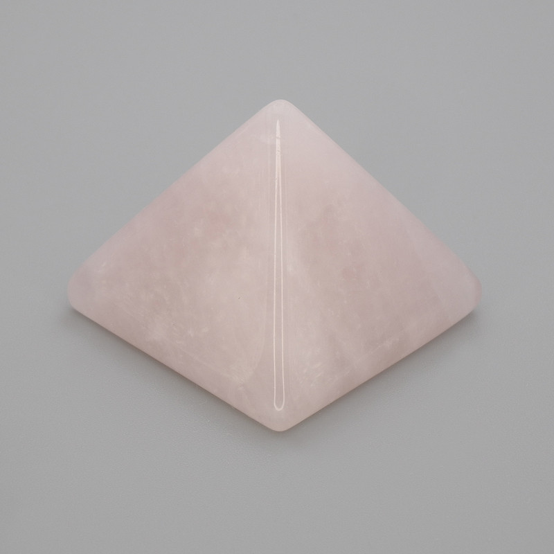 Pyramid souvenir natural stone Pink quartz, length 30x30 mm ±, width 25 mm ±