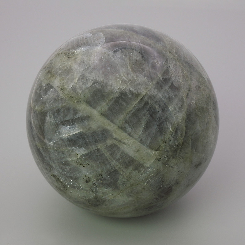 Labradorite natural stone sphere, 68 mm diameter, weight from 400 g (Price per 100 g)