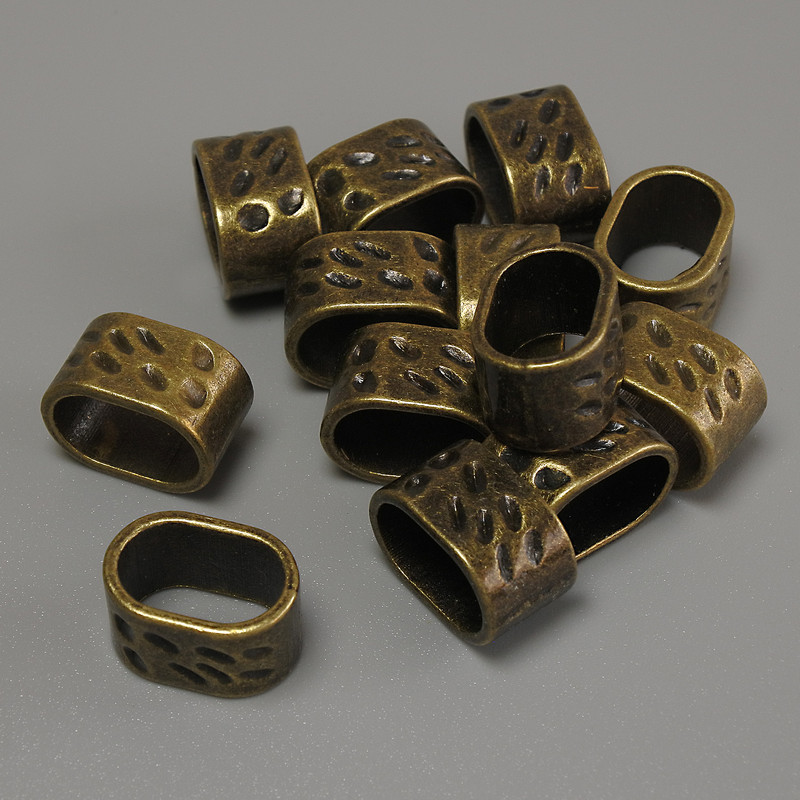 Row Separator Fittings, Bronze Color Insert; 13x9 mm with hole, 11x7 mm with hole; packaging 20 g (~13 pcs)