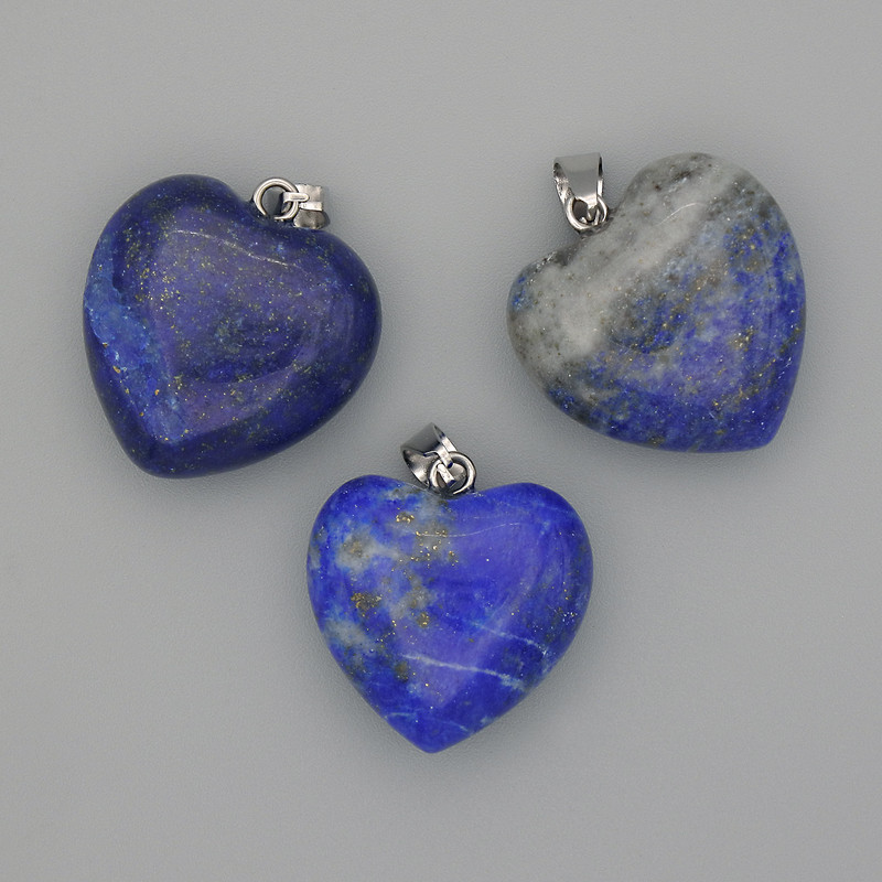 Azurite Heart Pendant 20x20x25mm+