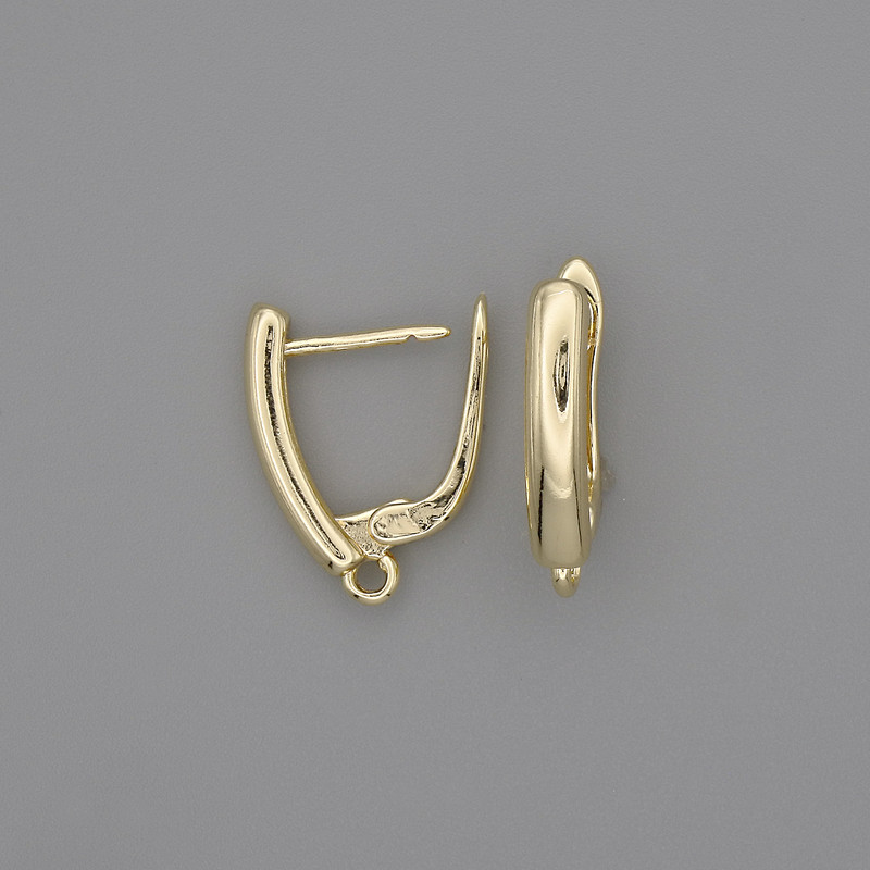 Gold-tone ear wires for earrings 18x3 mm - pair