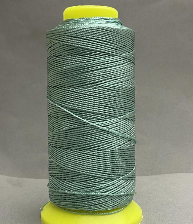 Bobbin thread, light olive color, 0.9 mm diameter, nylon for crafts, 300 m