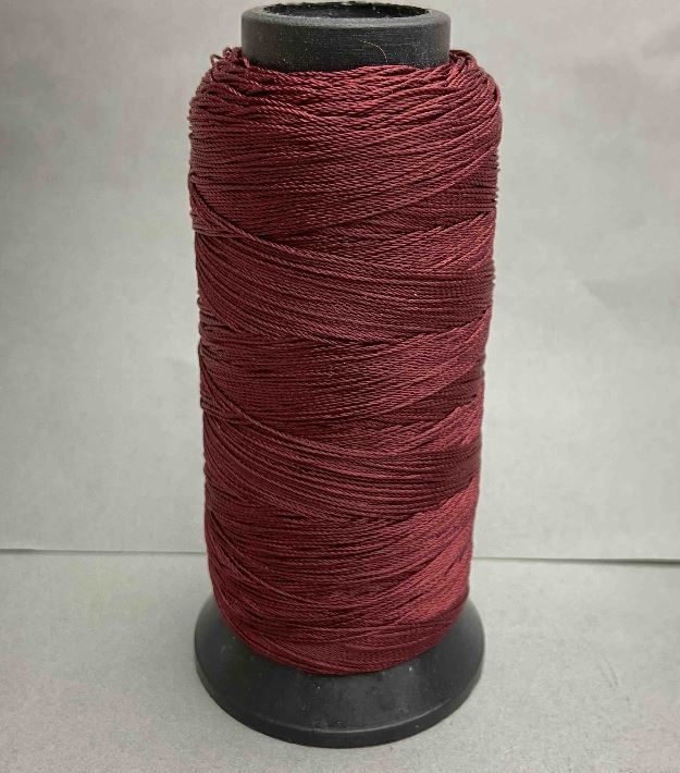 Bobbin thread, burgundy color, 0.6 mm diameter, nylon for crafts, 300 m