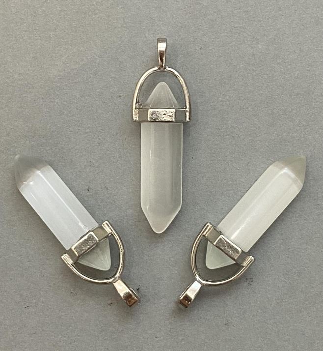 Cat's Eye Pendant Hexagonal Crystal Sphere 8x31x41mm+