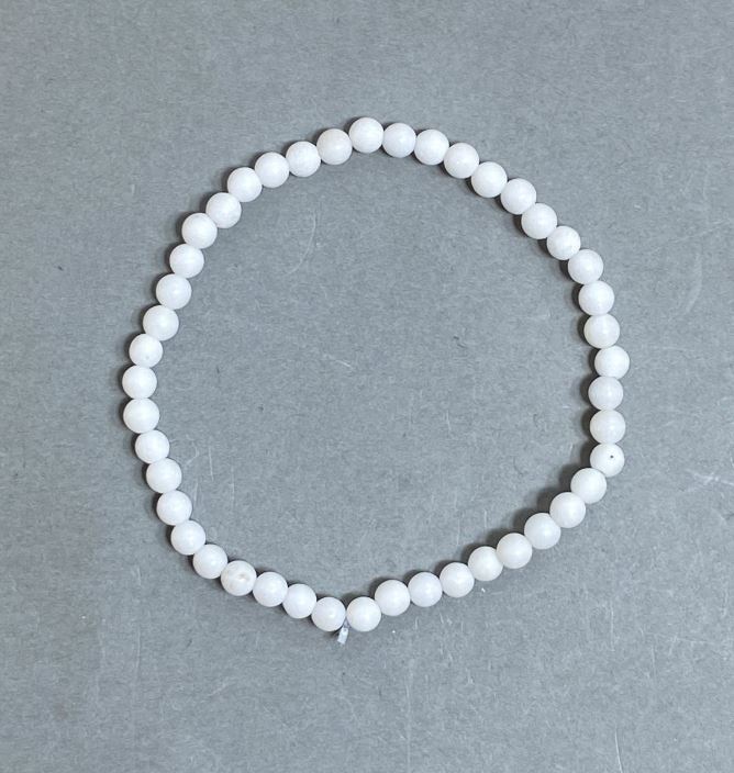 Agate Bead Bracelet, 4 mm diameter ±, 18 mm length ±, stretch