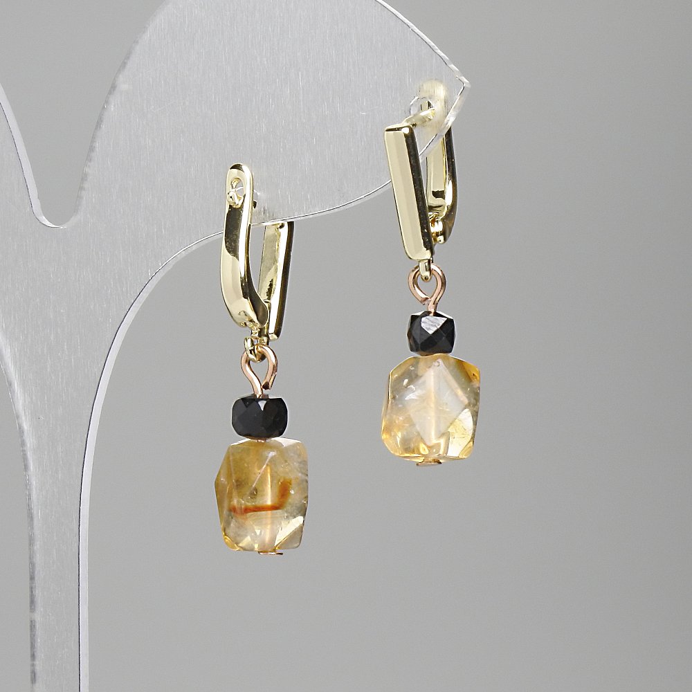 Citrine and Tourmaline Earrings