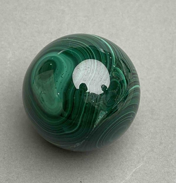 Natural Malachite Sphere, 40 mm
