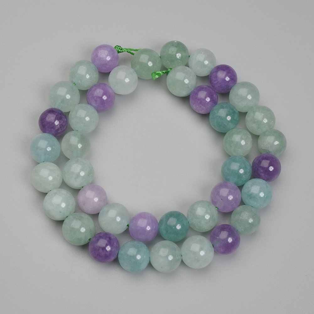 Fluorite Beads Ball, 10.5 mm Diameter, 38 cm Length
