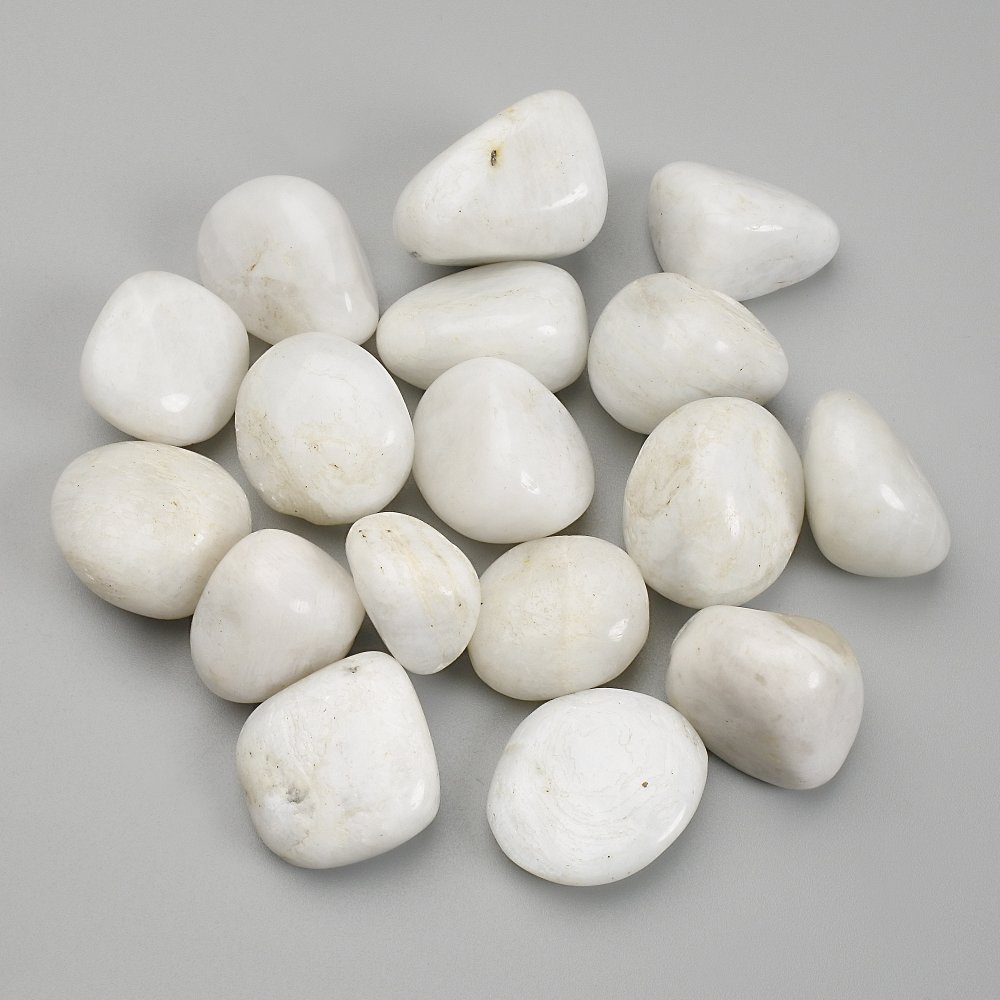 Natural Adularia stone, faceted nuggets without holes 18–21×16–18 mm +/- (per 100 g +/-)