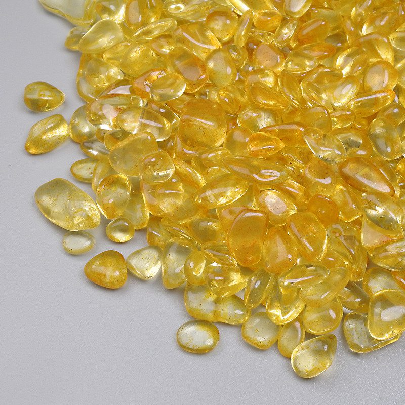 Natural Citrine Chip, Undrilled, 7-14×7-9 mm ± (per 100 g ±)