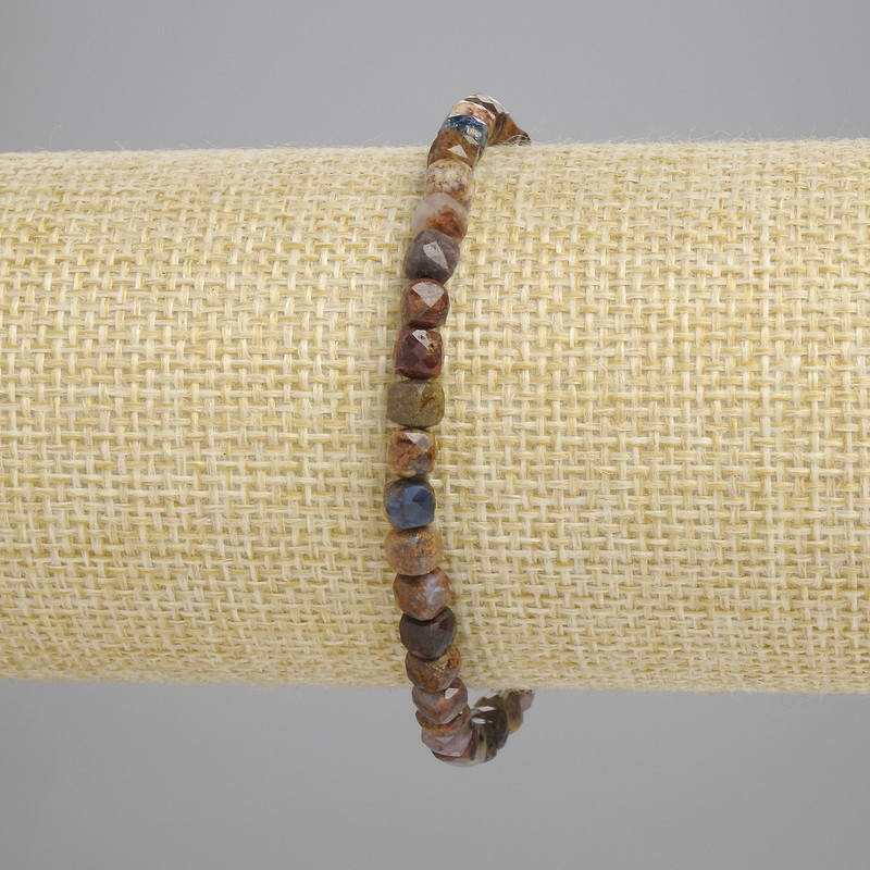 Браслет Петерсит гранований кубик 4х4мм+-, довжина 18см+- стрейч