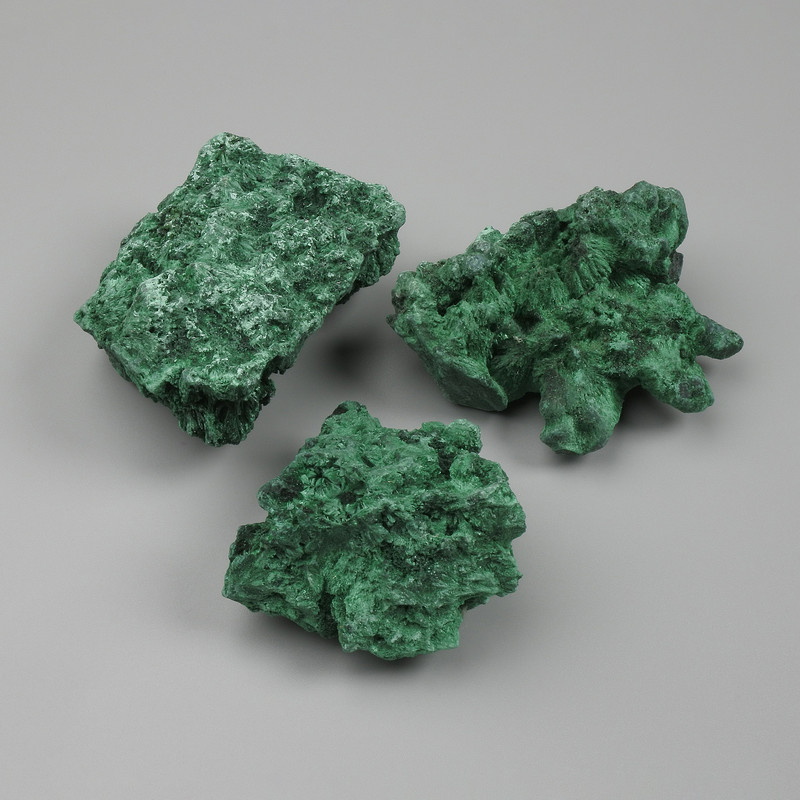 Souvenir Malachite mineral with fibrous-rayed structure 50×42×44 mm +/- (assorted sizes) (Price per 100 g)
