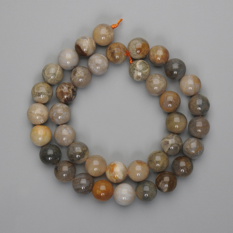 Coral Beads, Smooth Round 10mm, 39 cm length