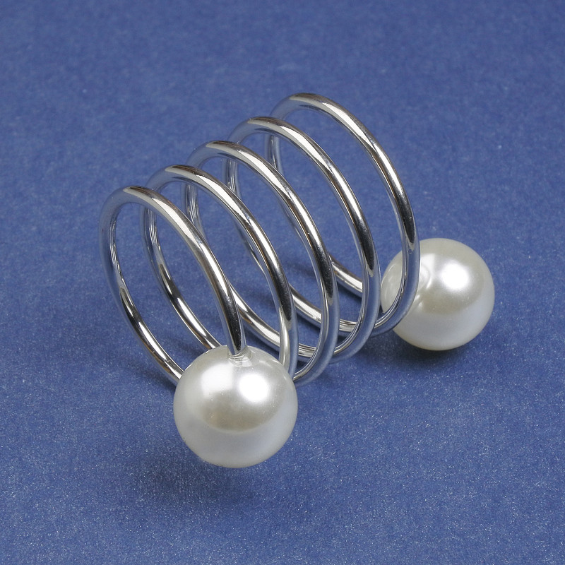 Mallorca scarf and shawl brooch-clip, 31 mm ±, silver-colored metal clip, diameter 21 mm ±