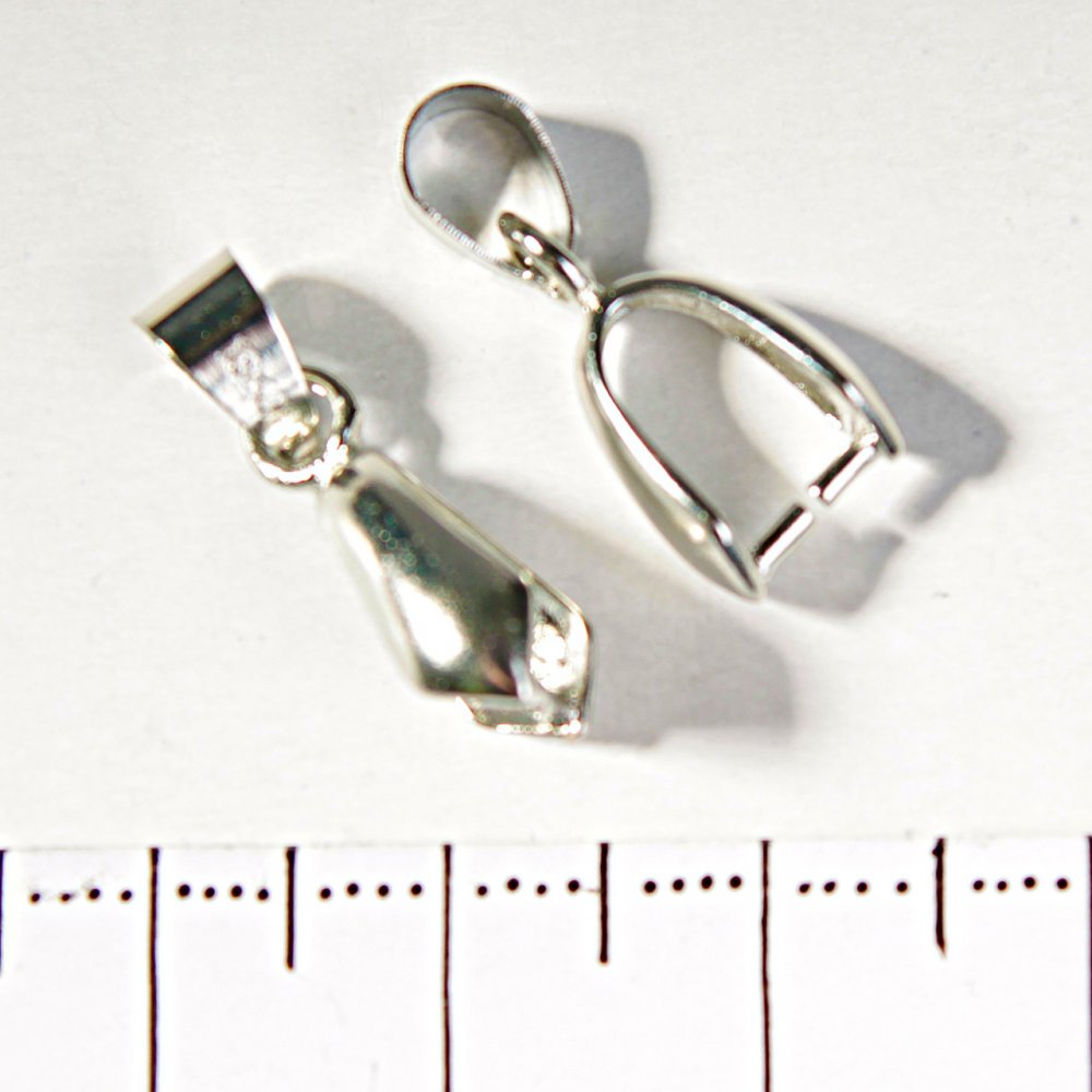 Pendant Bail with Pin and Cord Base, Smooth, Large 20 mm