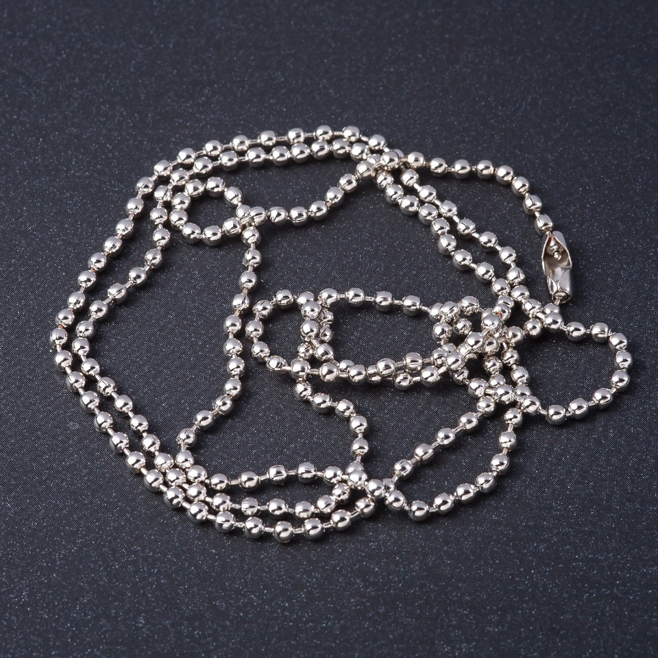 Price per pack / 10 pcs. Token jewelry chain, length 60 cm, diameter 2.5 mm