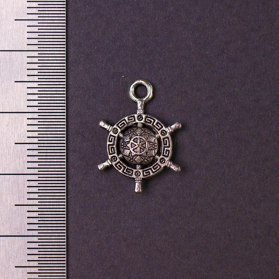 Pendant Findings 'Greek Steering Wheel' 19×14 mm, packaging 20 g + 25 pcs