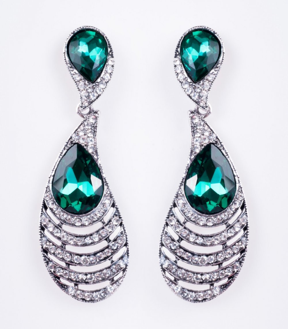 Crystal earrings 'Chandeliers' 'Chandelier' 'Feather'