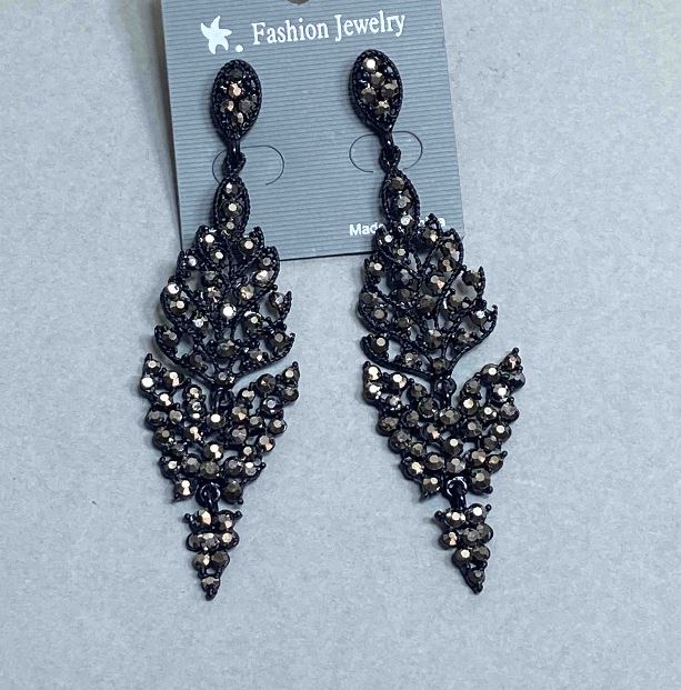 Long Evening Earrings, 8 cm Length