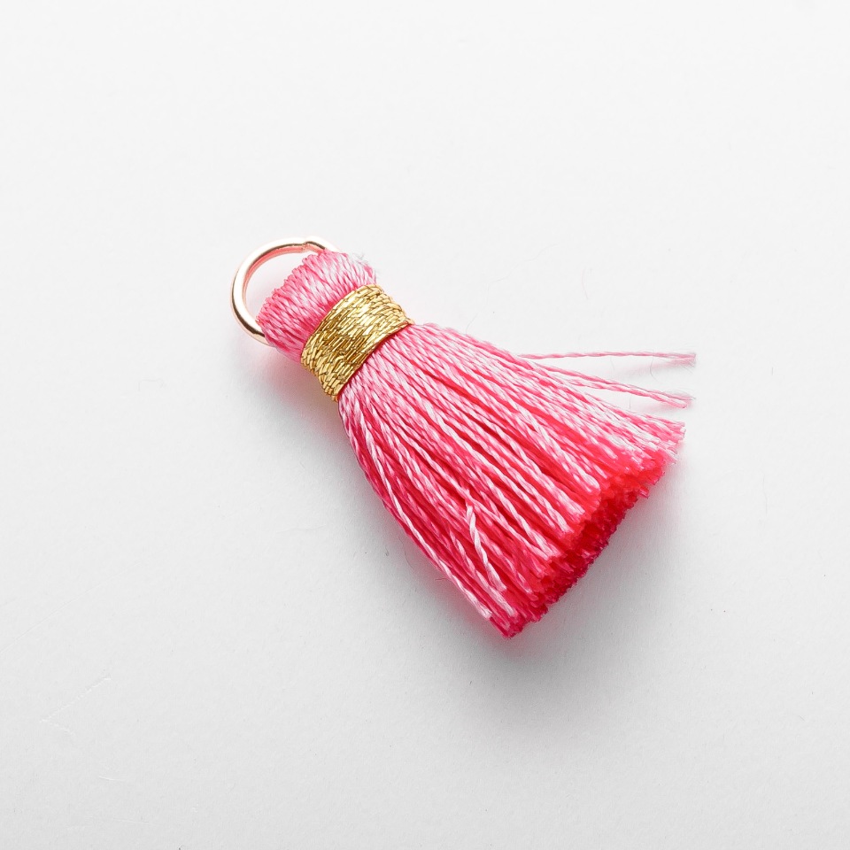 Craft supply for handicrafts: Mini Silk Brush with Ring 'silk' L cm, 5 mm diameter