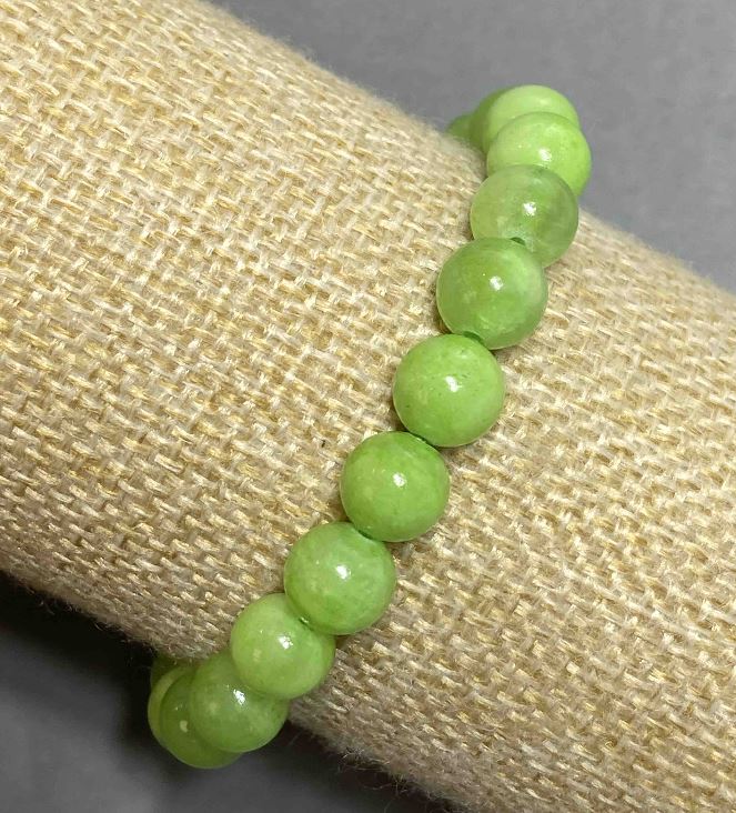 Elastic bracelet made of natural onyx, 8 mm beads, 18 cm length