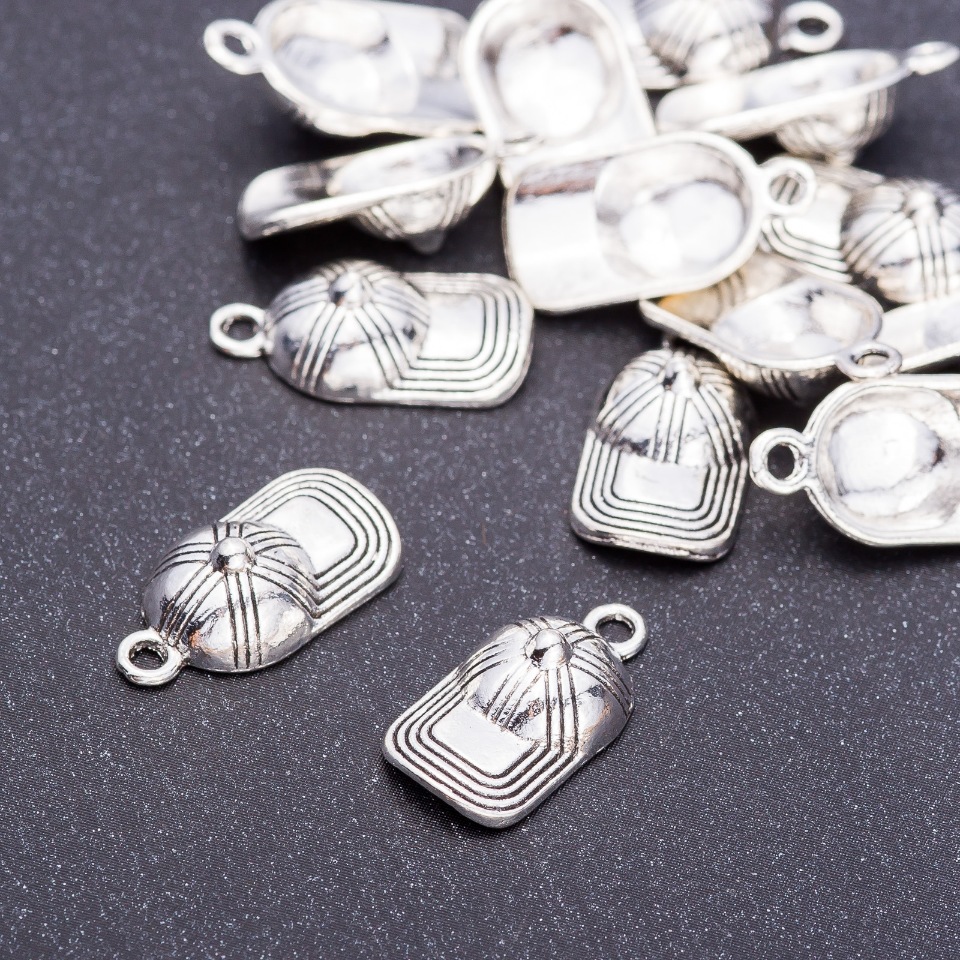 Pendant hardware 'Cap', diameter 10mm, length 19mm, hole diameter 3mm, packaging 20g +/- 15 pcs