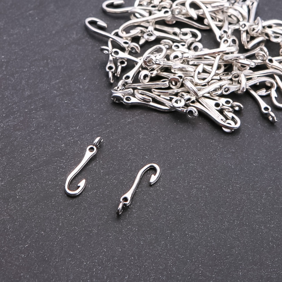 Hook Pendant Findings 5×20 mm, pack 20 g, ±55 pcs