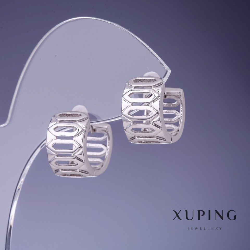 Xuping Earrings 14x9mm Rhodium