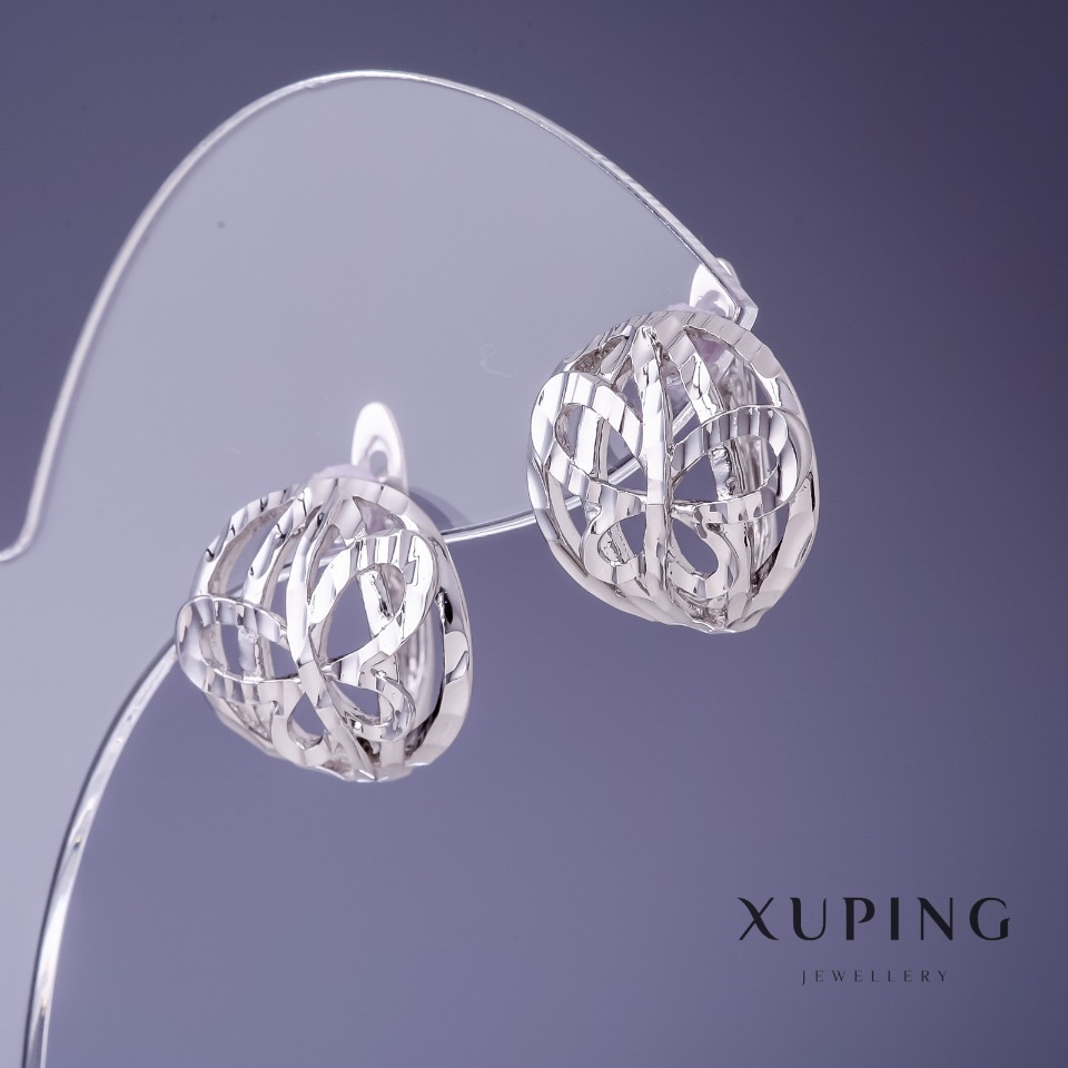 Xuping Rhodium-plated Earrings 14x15 mm
