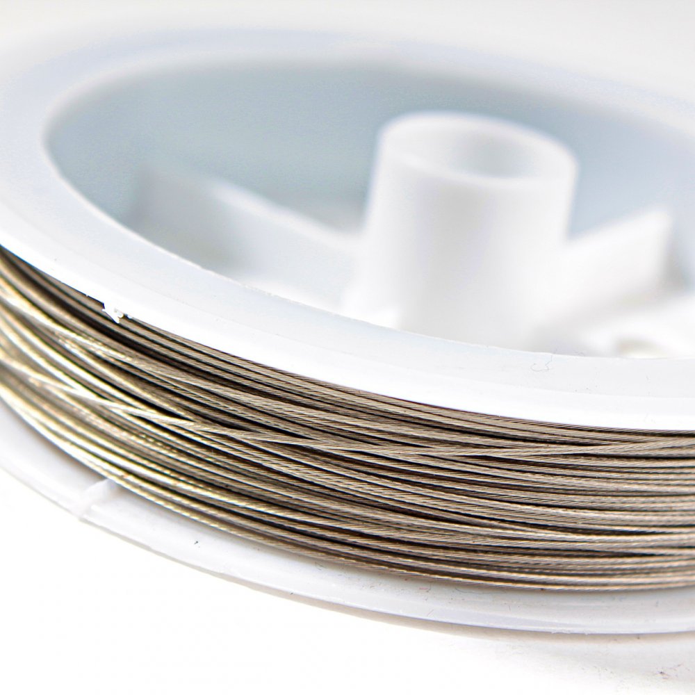 Silver-colored metal wire, 50 m spool (+/-), diameter 0.45 mm