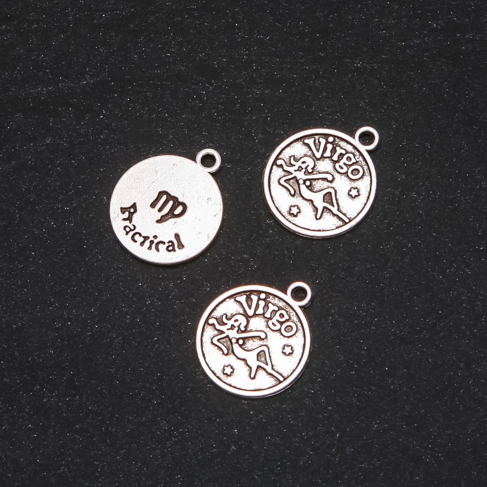Pendant Zodiac Virgo, 17 mm diameter, packaging 20 g ± 12 pcs